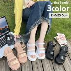 サンダル ストラップサンダル スリッパ フラットサンダル つっかけ レディース 女性 婦人 靴 くつ エナメル加工 長さ調節可 スポーツサンダル 光沢