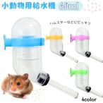 小動物用給水器 ウォーターボトル 60ml 水やり 水飲みボトル ペット用品 ケージ取り付け ハムスター モルモット ペットグッズ 簡単設置 シンプル