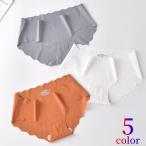 スタンダードショーツ シームレス レディース 単品 パンツ パンティー ひびきにくい スカラップ 無地 下着 シンプル かわいい おしゃれ インナー