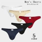 Tバック ショーツ メンズ パンツ 下着 男性用 タンガ ローライズ ヒップハング 立体感 ボーダー ソリッドカラー ローウエスト シンプル アンダー