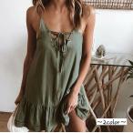 ワンピース レディース キャミソールワンピ ミニ丈 無地 ミニ セクシー キャミワンピ リゾート 海 おしゃれ 女性 婦人 S M L XL