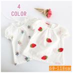  футболка ребенок одежда девушки Kids девочка tops тянуть over блуза пуховка рукав клубника снег грибы "губа" короткий рукав футболка вышивка симпатичный 