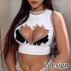  майка безрукавка короткий женский tops одиночный товар принт casual sexy шт .. модный надеты поворот tei Lee выход путешествие 