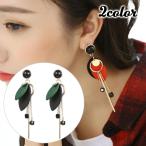 Yahoo! Yahoo!ショッピング(ヤフー ショッピング)スタッドピアス レディース 女性用 アクセサリー ロングバー サークル リーフ チェーン 揺れる 垂れる おしゃれ かわいい ギフト プレゼント 贈り