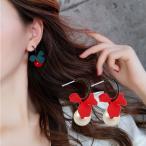 Yahoo! Yahoo!ショッピング(ヤフー ショッピング)ピアス 花びら 花 フラワー 葉 葉っぱ リーフ フェイクパール フープピアス レディース アクセサリー おしゃれ かわいい レッド イエロー グリー