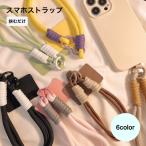 スマホストラップ スマートフォンストラップ ハンドストラップ アクセサリー ストラップ スマートフォン 挟むだけ 挟む ブラック ブラウン 布製ホルダ