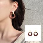 Yahoo! Yahoo!ショッピング(ヤフー ショッピング)ピアス レディース アクセサリー 揺れるタイプ ゆれる ぶら下がり サークル リング 輪 べっ甲調 おしゃれ プレゼント ギフト
