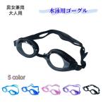 水泳用ゴーグル 水中メガネ 大人用 レディース メンズ 男性 女性 ユニセックス 男女兼用 丸形 ラウンド 無地 クリア 半透明 ブルー ピンク ブラ