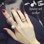 Yahoo! Yahoo!ショッピング(ヤフー ショッピング)指輪 リング レディース アクセサリー 3個セット ファランジリング 重ね付け風 トゲトゲ 星 スター フェイクパール ラインストーン 可愛い おしゃ