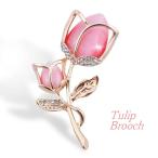 Yahoo! Yahoo!ショッピング(ヤフー ショッピング)ブローチ アクセサリー レディース ファッション雑貨 ビジュー キラキラ フラワー 花 チューリップ おしゃれ かわいい ギフト