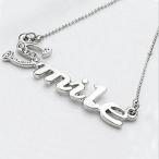 Yahoo! Yahoo!ショッピング(ヤフー ショッピング)ネックレス レディース アクセサリー smile スマイル 文字 ラインストーン キラキラ ファッション小物 プレゼント ギフト 女性