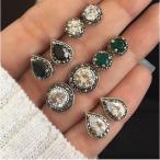 ピアス レディース アクセサリー 5点セット スタッドピアス キャッチピアス ラインストーン 小さめ おしゃれ きれいめ ギフト
