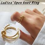 Yahoo! Yahoo!ショッピング(ヤフー ショッピング)指輪 オープンリング ファッションリング ノットリング レディース アクセサリー フリーサイズ シルバー925 重ね付風 結び目 ゴールドカラー ハン