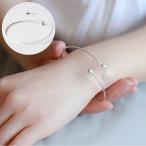 ブレスレット アクセサリー レディース ハス 蓮 シンプル かわいい 細身 バングル スパイラル シルバーカラー 華奢 プレゼント ファッション小物