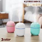 ミニ加湿器 USB 卓上 車載 空調家電 250ml シンプル コンパクト 光る ライト 小型 かわいい おしゃれ 静音 暗闇 乾燥対策