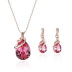 ネックレス ピアス 2点セット ペンダント フックピアス レディース アクセサリー ジュエリー ビジュー お洒落 可愛い ギフト デート 結婚式 記念