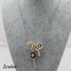 Yahoo! Yahoo!ショッピング(ヤフー ショッピング)ネックレス ペンダント ロング チェーン 鍵 リング アクセサリー ジュエリー レディース ロングネックレス キー モチーフ ラインストーン シンプル