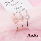 Yahoo! Yahoo!ショッピング(ヤフー ショッピング)バングル ブレスレット レディース アクセサリー ラインストーン 大粒 キラキラ リングモチーフ アジャスターあり ゴージャス ゴールド シルバー ロ