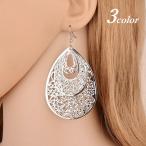 Yahoo! Yahoo!ショッピング(ヤフー ショッピング)ピアス フックピアス 両耳用 透かし プレート レディース 女性 婦人 アクセサリー ファッション小物 ドロップ 雫 おしゃれ ギフト プレゼント