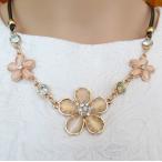Yahoo! Yahoo!ショッピング(ヤフー ショッピング)ネックレス レディース ビジュー お花 フラワー 可愛い かわいい アクセサリー 女性 婦人 おしゃれ プレゼント 誕生日 お出かけ 外出 デート