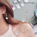 Yahoo! Yahoo!ショッピング(ヤフー ショッピング)デザインピアス レディース アクセサリー フープ ウェーブ シェル風モチーフ ぶら下がり 揺れる おしゃれ 上品 両耳 オフィス プレゼント ギフト
