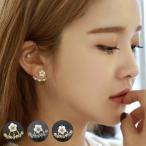 Yahoo! Yahoo!ショッピング(ヤフー ショッピング)ピアス レディース アクセサリー ビジュー フラワーモチーフ お花 可愛い キラキラ 華やか ゴージャス ガーリー ゴールドカラー シルバーカラー パ