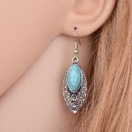 Yahoo! Yahoo!ショッピング(ヤフー ショッピング)ピアス アクセサリー ファッション小物 レディース 女性 フックピアス ターコイズブルー エスニック カジュアル おしゃれ かっこいい ギフト プレゼ