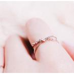 Yahoo! Yahoo!ショッピング(ヤフー ショッピング)指輪 リング レディース ローズゴールド 金色 細い 細め きらきら キラキラ 個性的デザイン 個性派 クロス風 二重風 おしゃれ かわいい きれい