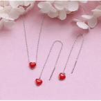 レディース ネックレス ペンダント ロングピアス チェーンピアス アクセサリー ハート ロング ゆらゆら 揺れる ぶらさがり 小ぶり シンプル 可愛い