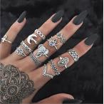 Yahoo! Yahoo!ショッピング(ヤフー ショッピング)指輪 リング 13個セット デザインリング ファランジリング セット 重ね付け レディース アクセサリー ジュエリー シルバーカラー ゴールドカラー