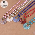 Yahoo! Yahoo!ショッピング(ヤフー ショッピング)ネックレス ペンダント レディース アクセサリー 首飾り ラインストーン ビーズ ラメ エスニック風 アジアンテイスト おしゃれ かわいい プレゼント