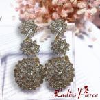 Yahoo! Yahoo!ショッピング(ヤフー ショッピング)ロングピアス スタッドピアス キャッチピアス ラインストーン レディース アクセサリー キラキラ エレガント 揺れる おしゃれ きれいめ 上品 可愛い