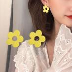 Yahoo! Yahoo!ショッピング(ヤフー ショッピング)ピアス フラワー マットカラー 大きめ 夏 かわいい シンプル おしゃれ おでかけ パーティー レディース 女性 アクセサリー