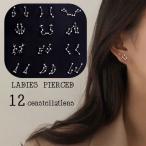 スタッドピアス キャッチピアス シルバー925 レディース アクセサリー 12星座 ファッション小物 上品 おしゃれ 綺麗 外出 お出掛け デート 誕