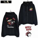 パーカー ロケットカウル 特攻服 ヒョウ柄リボン ヤンキー仕様 ジップアップ 595862 LOW BLOW KNUCKLE×BETTY BOOP ローブローナックル ベティ