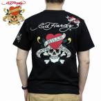 半袖Tシャツ 刺繍 ラブキル 定番デザイン edh-2501 Ed Hardy エド・ハーディ ロック ドクロ タトゥーウェア ユニセックス スカル