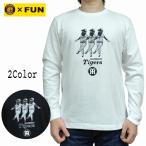  футболка с длинным рукавом Hanshin Tigers сотрудничество 3 человек .. san форма задний. одноцветный f-24110512 modemdesign модем дизайн fun вентилятор унисекс для мужчин и женщин 