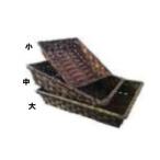 バスケット 塗 大サイズ カトラリー入れ 小物入れ 茶 ブラウン かご 籠 40066 小柳産業 H