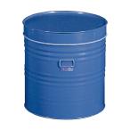 米びつ缶 カラー鋼板製 丸缶 中 30kg 川辺製作所 ダークブルー 直径36.5×高39 米櫃 穀物 保管 頑丈 取っ手付き 内側塗装 米袋 収納 籾殻 北海道不可 代引不可