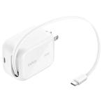 belkin WCH023qcWH BoostCharge Pro 45W 1 порт наматывать брать . тип USB-C кабель имеется быстрое зарядное устройство 