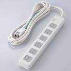 ELECOM T-T1D-3625WH 3pinタップ/ マグネット付/ ホコリシャッター付/ 6個口/ 2.5m/ ホワイト