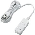ELECOM T-ST02-22330WH ほこりシャッター付き電源タップ/ 3個口/ 3m/ ホワイト