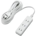 ELECOM T-ST02-22450WH ほこりシャッター付き電源タップ/ 4個口/ 5m/ ホワイト