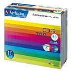 Verbatim SR80SP10V1 CD-R 700MB PC данные для 48 скоростей соответствует 10 листов тонкий в кейсе широкий печать возможность 
