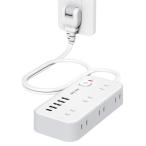  M автограф Mscien удлинитель 1m разветвитель 6 шт AC.4 шт USB-A 1 шт USB-C розетка ответвление разрядник электропроводка шнур электропитания разветвитель переключатель имеется . защита 