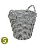  горшок покрытие цветочный горшок покрытие корзина корзина модный поддельный ротанг корзина 5 номер Gray