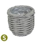  горшок покрытие цветочный горшок покрытие корзина корзина модный поддельный ротанг pot GrayS