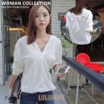 ブラウス長袖おしゃれシャツレディース秋シフォンシフォンカットソートップスリ...