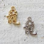 チャーム ハンドメイド材料 金属パーツ 漢字チャーム 龍 各1個