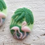  материалы ручной работы фламинго. камея 25x18mm 1 шт 